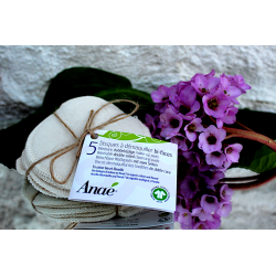 Lot 5 LINGETTES LAVABLES BIO