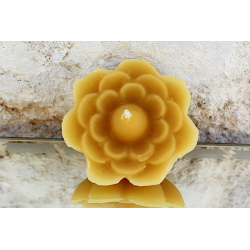 Bougie déco fleur cire abeille
